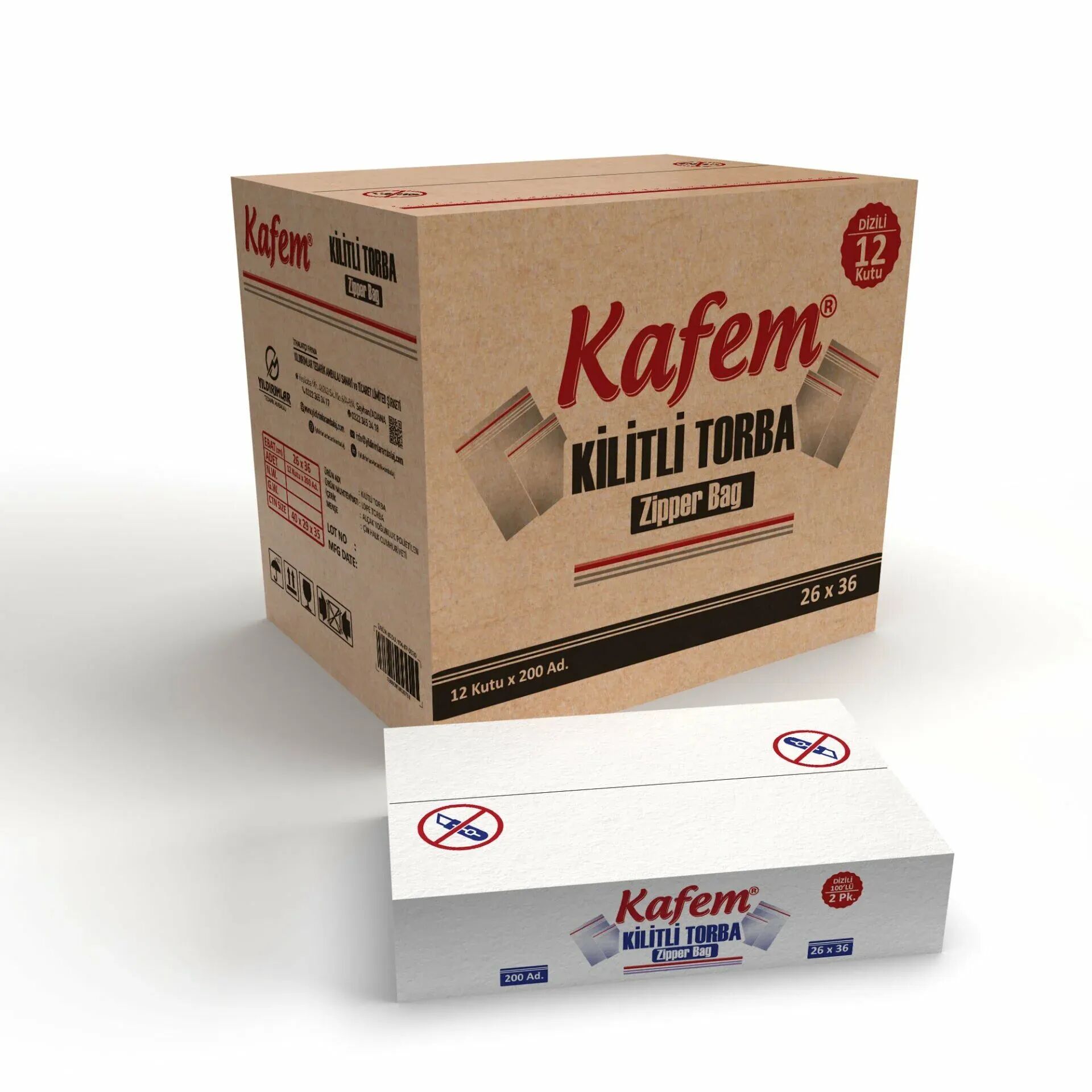 26 X 36 cm Kilitli Poşet / Naylon Torba (2.400 Adet ) Koli - Kafem