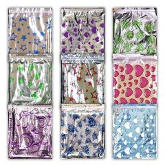 Metalize Bantlı Baskılı Hediye Poşeti (40x60) 100 Adet