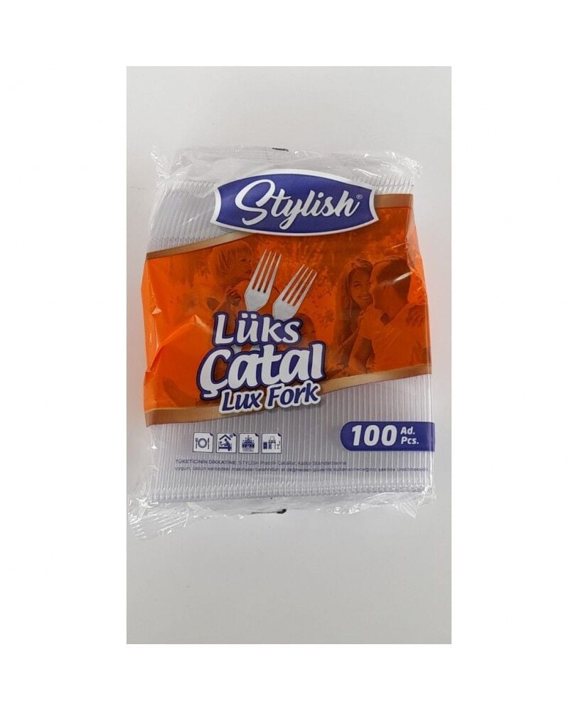Plastik Çatal Lüks 100'lü