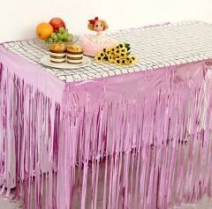 Masa Eteği Metalize Pembe – 70x310 cm