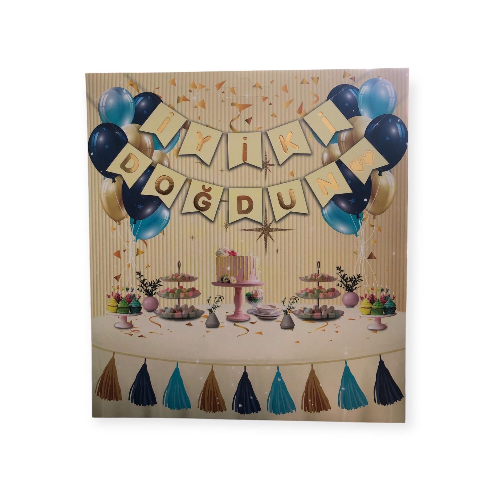 Uzar Yazı Krem Gold ''İyi Ki Doğdun'' Banner