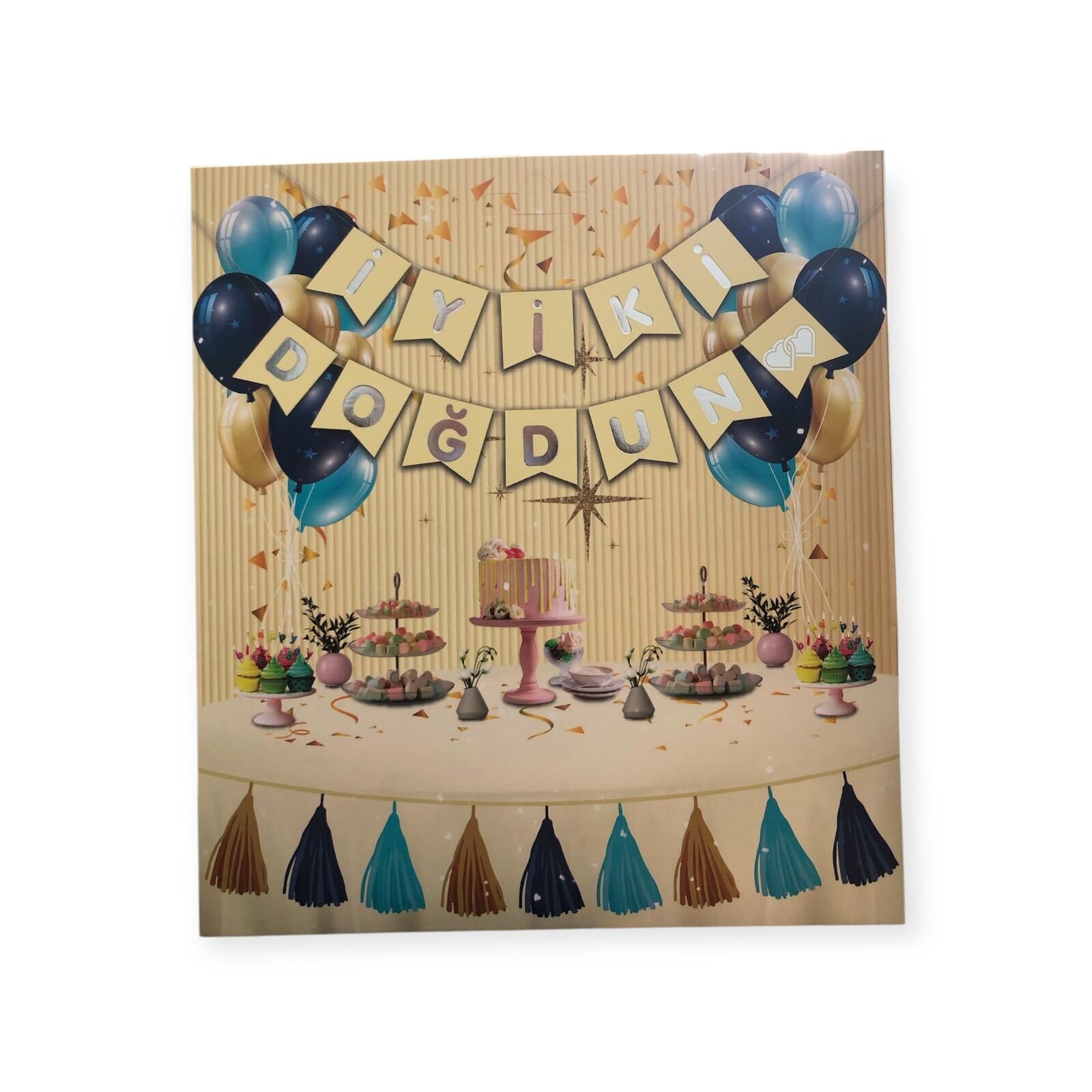 Uzar Yazı Krem Silver ''İyi Ki Doğdun'' Banner