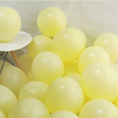 12 İnç Makaron Balon Sarı - 10’lu Paket