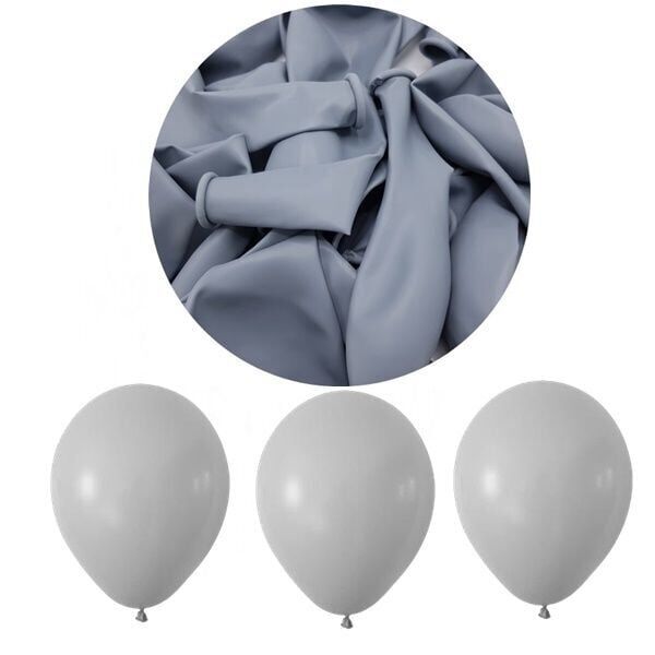 12 İnç Pastel Balon Gri – 10’lu Paket