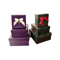 Kare Kutu 3'lü Set – Karışık Renk ve Desen