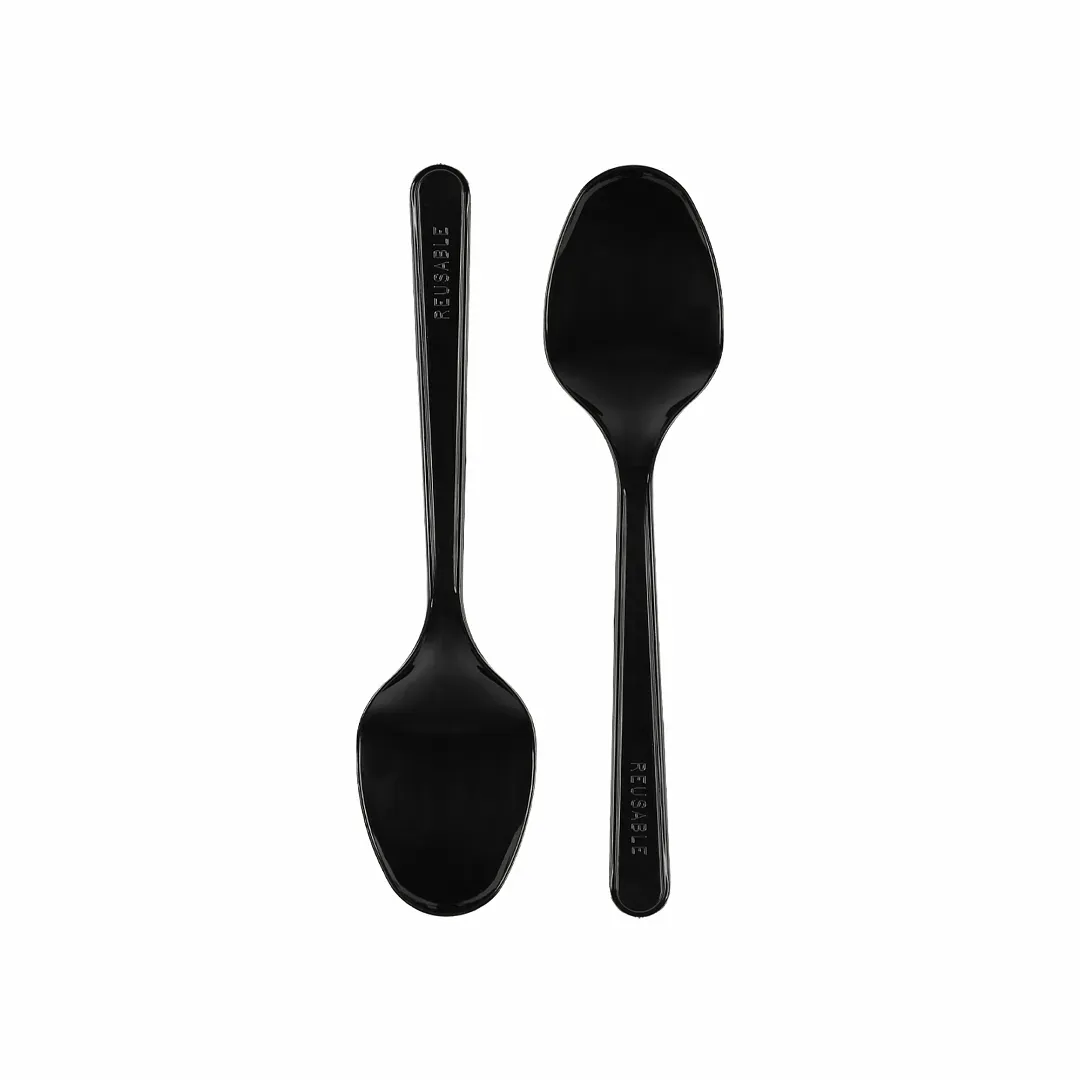 Plastik Kaşık Lüks Siyah 100 Adet