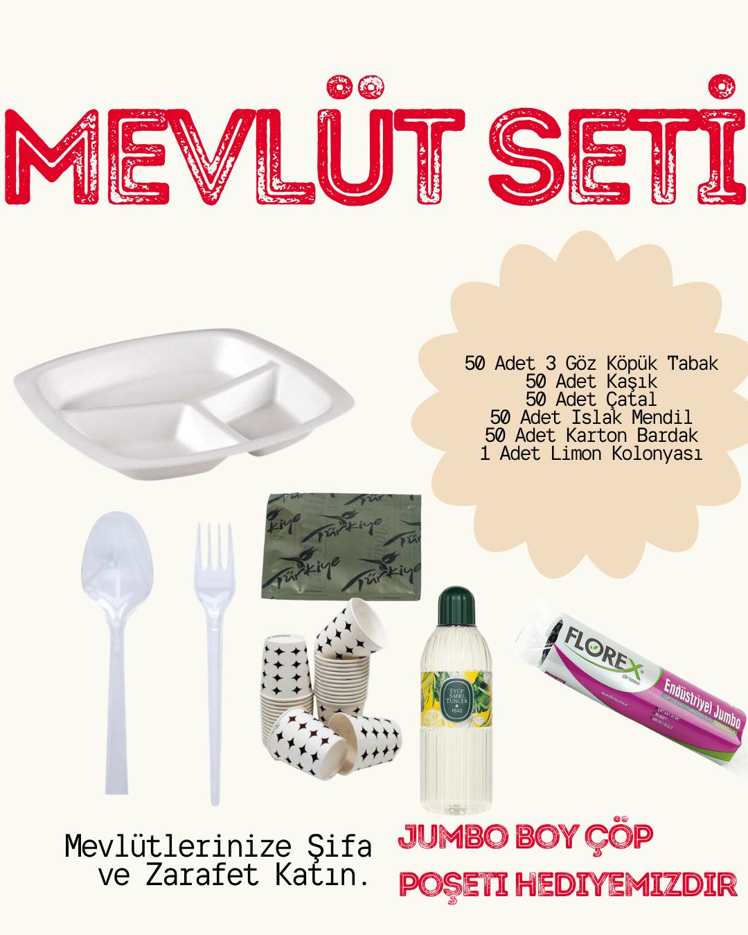 50 Kişilik Mevlüt Seti