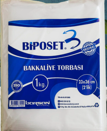 BİPOŞET Bakkaliye Torbası 2 lik  (23*36 cm)