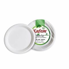 Kafem Ekolojik Karton Tabak 22 cm 25 Adet