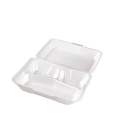 Köpük Tabak 3 Göz Kapaklı 100 Adet