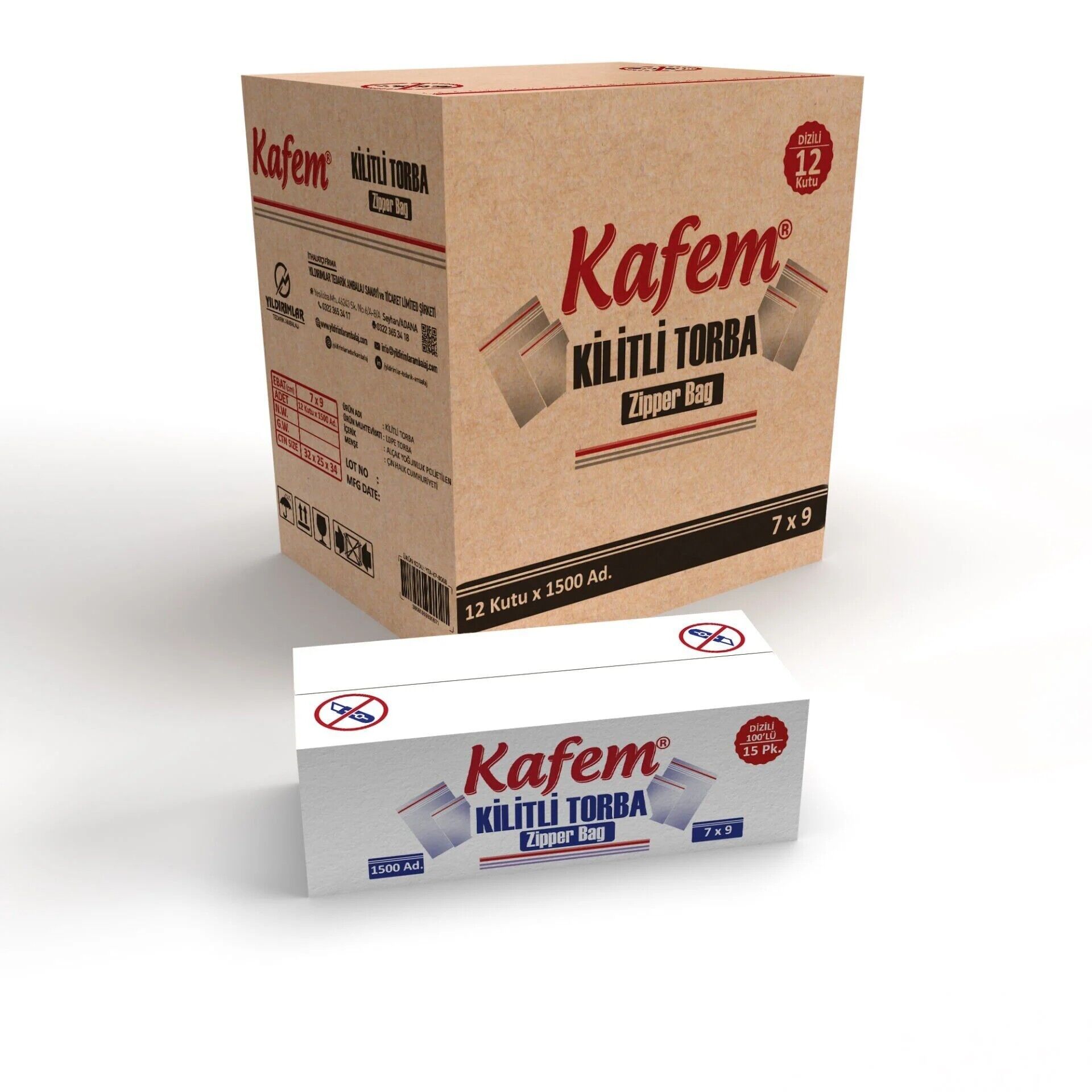 7 X 9 cm Kilitli Poşet / Naylon Torba ( 18.000 Adet ) Koli - Kafem