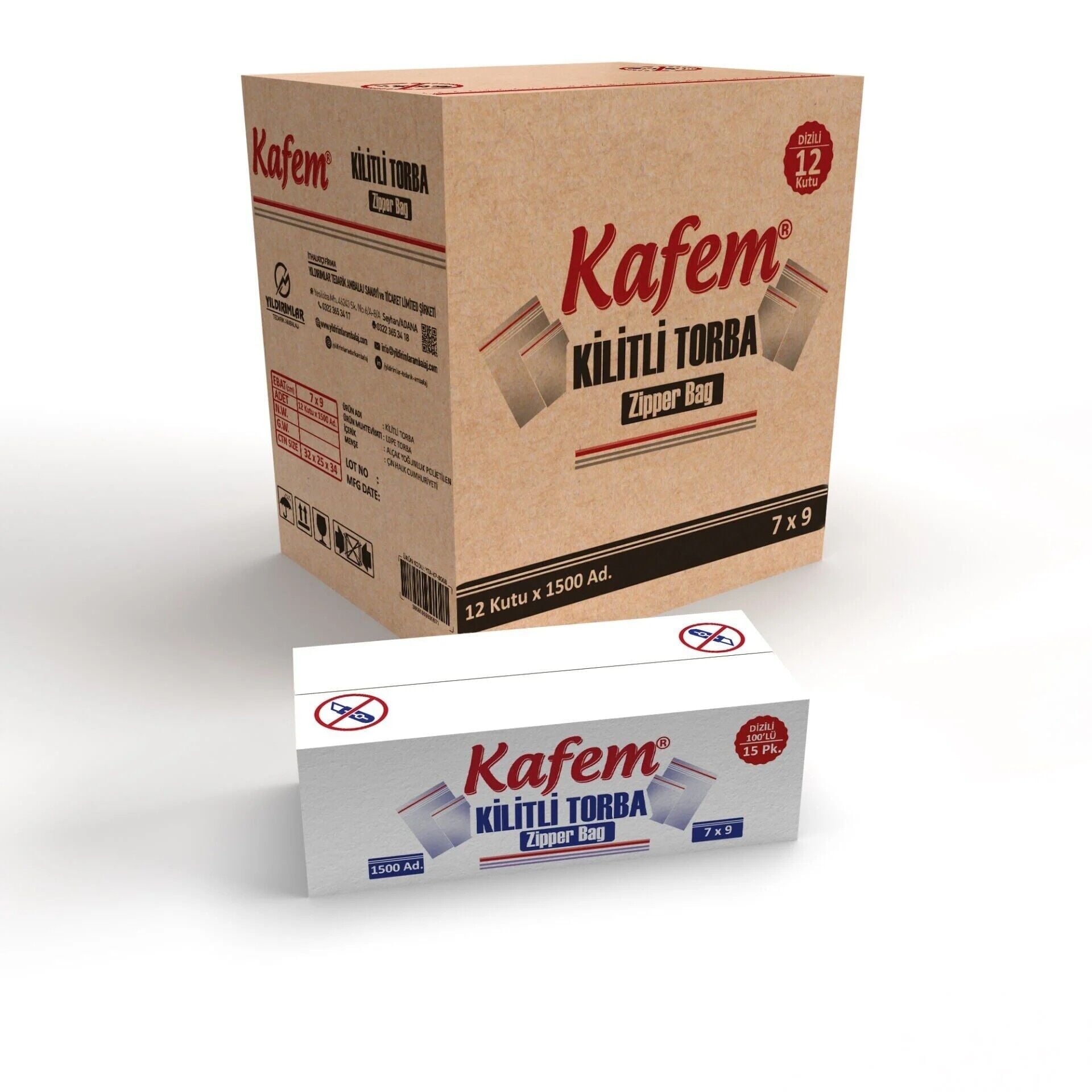 7 X 9 cm Kilitli Poşet / Naylon Torba ( 18.000 Adet ) Koli - Kafem