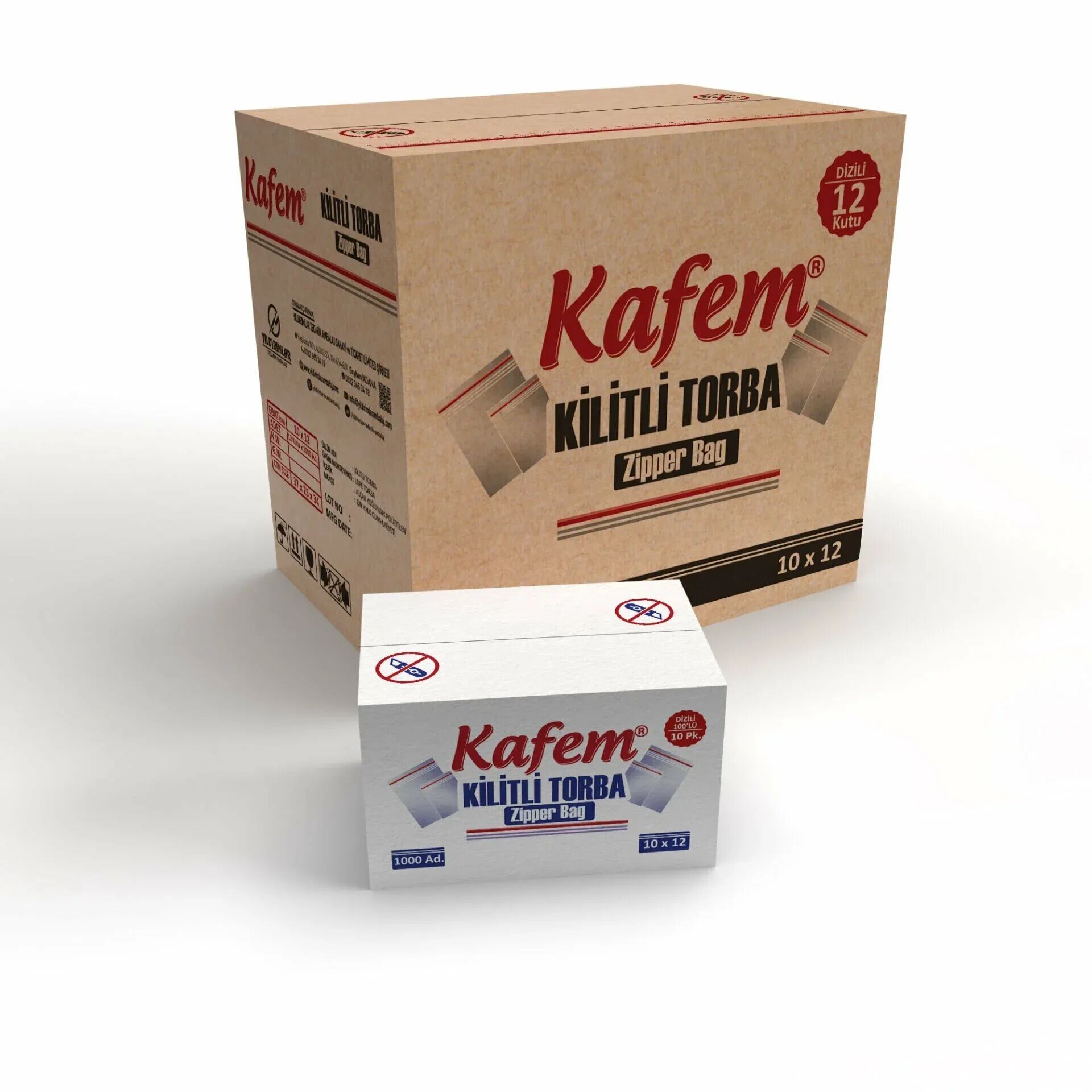 10 X 12 cm Kilitli Poşet / Naylon Torba (1000 Adet ) Koli - Kafem