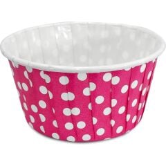 Kafem Muffin Kek Kapsülü Pembe Puantiye Büyük Boy 50li