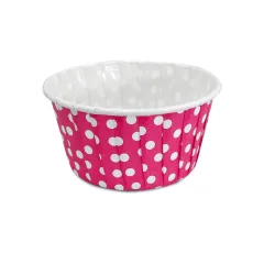 Kafem Muffin Kek Kapsülü Pembe Puantiye Büyük Boy 50li