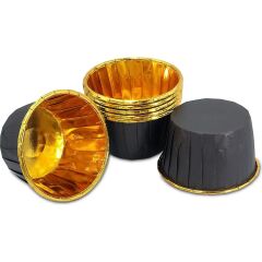 Kafem Muffin Kek Kapsülü Siyah-Altın 25li