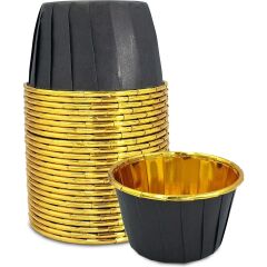 Kafem Muffin Kek Kapsülü Siyah-Altın 25li