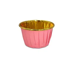 Kafem Muffin Kek Kapsülü Pembe-Altın 25li