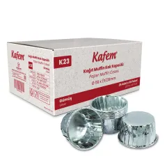 Kafem Gümüş Muffin Kek Kapsülü 25li X 60 Paket (Koli)