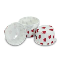 Kafem Kalp Puantiyeli Muffin Kek Kapsülü 50li