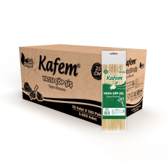 Kafem Yassı Çöp Şiş - Sunum Kürdanı 25 cm 50 Li