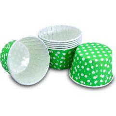 Kafem Yeşil Puantiyeli Muffin Kek Kapsülü 50li X 30 Paket (Koli)