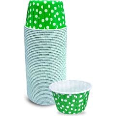 Kafem Yeşil Puantiyeli Muffin Kek Kapsülü 50li X 30 Paket (Koli)