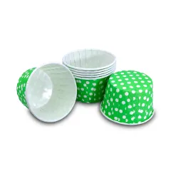 Kafem Yeşil Puantiyeli Muffin Kek Kapsülü 50li X 30 Paket (Koli)