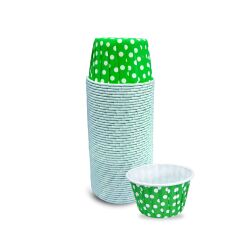 Kafem Yeşil Puantiyeli Muffin Kek Kapsülü 50li