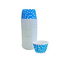 Kafem Açık Mavi Puantiyeli Muffin Kek Kapsülü 50li