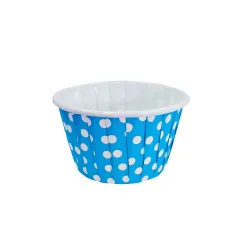 Kafem Açık Mavi Puantiyeli Muffin Kek Kapsülü 50li
