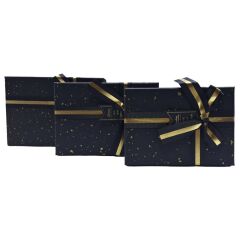 Dikdörtgen K0974 Desenli Hediye Kutusu 3lü