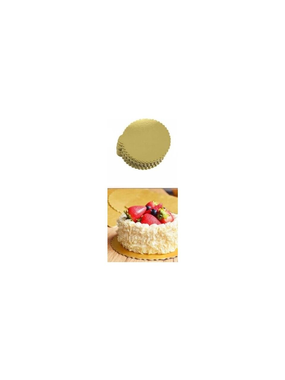 Pasta Altlığı Gold Karton Kalın 20 cm 25'li