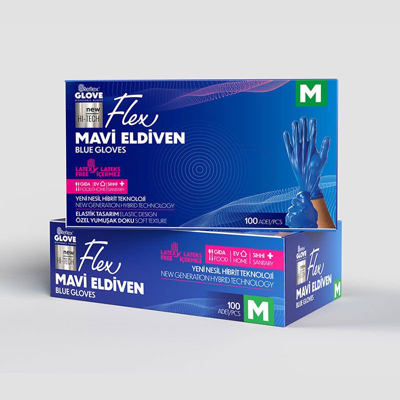 Flex Hi-Tech Mavi Eldiven Medium