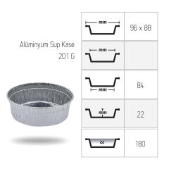 Alüminyum Sup Kase 100 Adet
