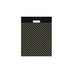 Takviyeli Siyah Çizgili Poşet No:6 60x70 cm - 50 Adet