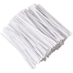 Körüklü Opp Poşet Plastik Kapama Klipsi - 14 cm Beyaz Plastik
