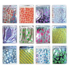 Metalize Bantlı Baskılı Hediye Poşeti (7x9) 100 Adet