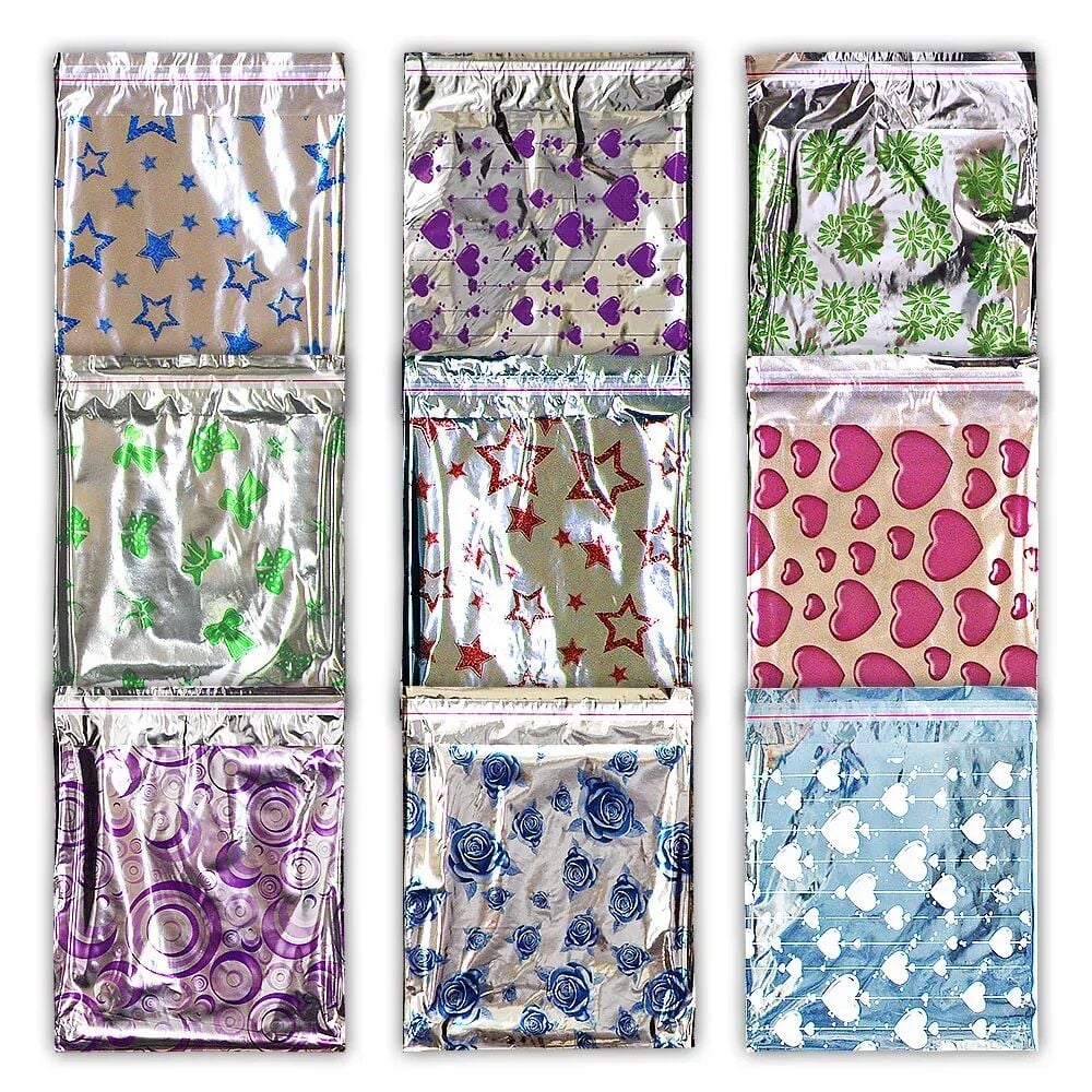 Metalize Bantlı Baskılı Hediye Poşeti (35x50) 100 Adet