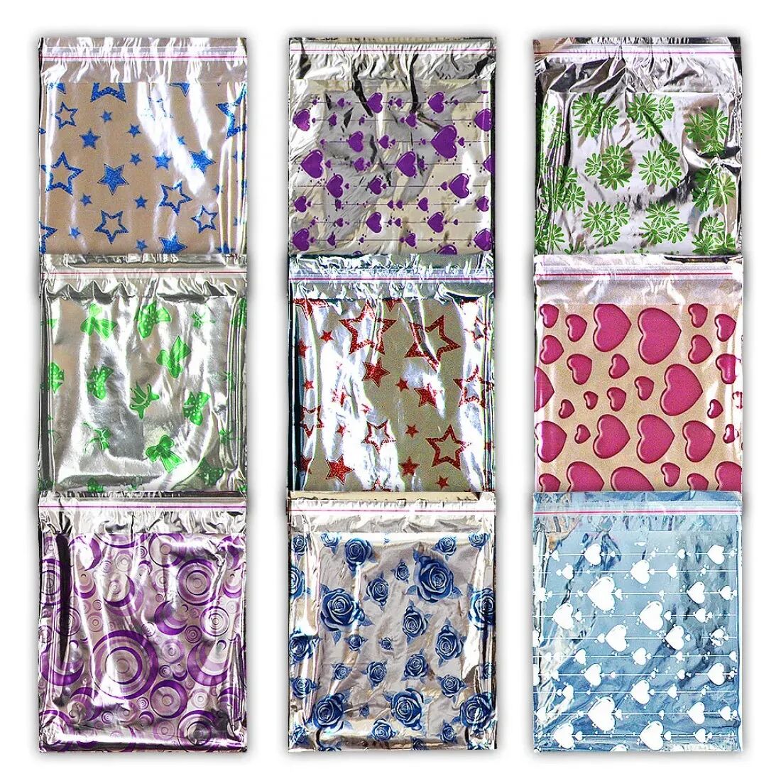 Metalize Bantlı Baskılı Hediye Poşeti (30x45) 100 Adet