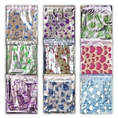 Metalize Bantlı Baskılı Hediye Poşeti (25x35) 100 Adet