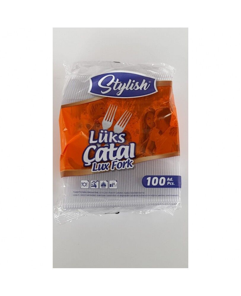 Plastik Çatal Lüks 100'lü