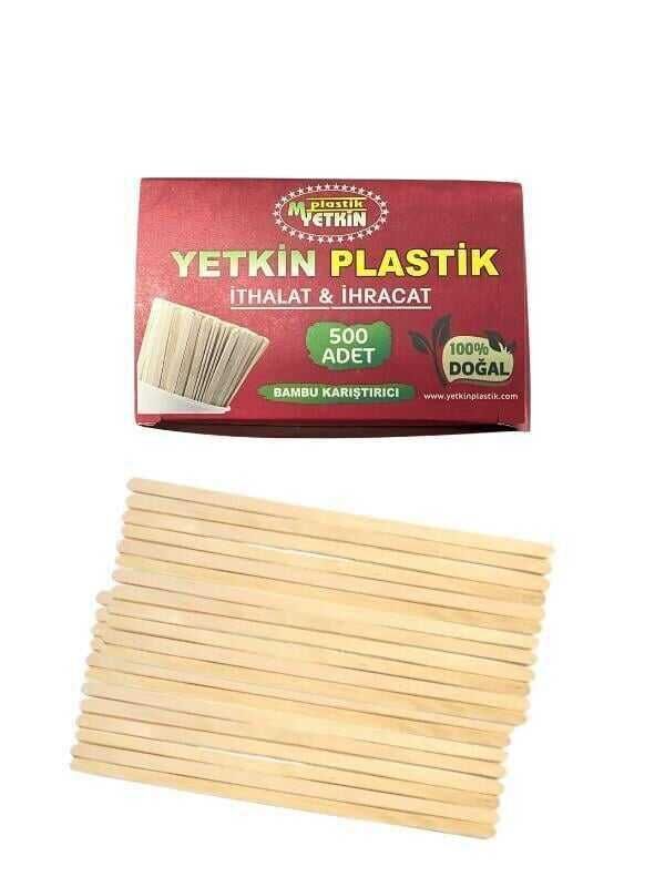 YETKİN PLASTİK TAHTA KARIŞTIRICI BAMBU 500'LU