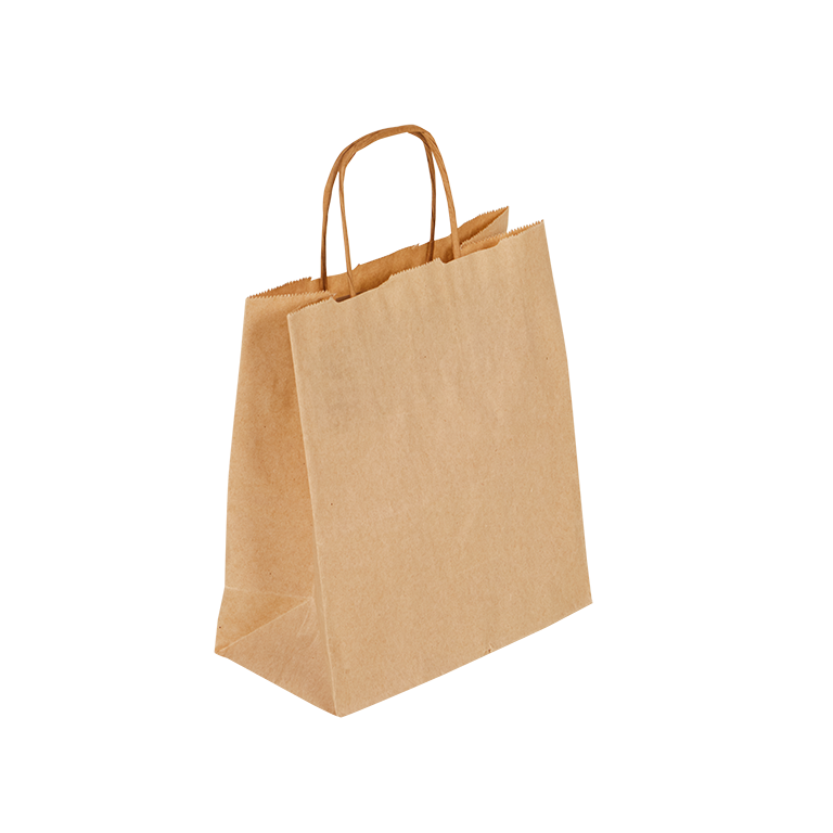 Burgu Saplı Kraft Çanta 22*12*28