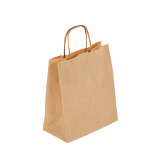 Burgu Saplı Kraft Çanta 22*12*28