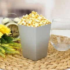 Popcorn Kutusu Mat Silver – 8’li Paket