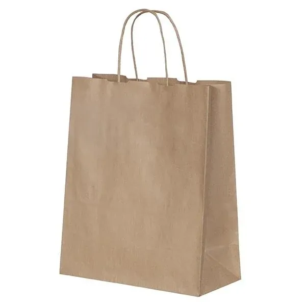 Büküm Saplı Kağıt Çanta Esmer Kraft 38x25x36 cm