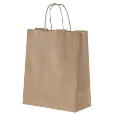 Büküm Saplı Kağıt Çanta Esmer Kraft 38x25x36 cm
