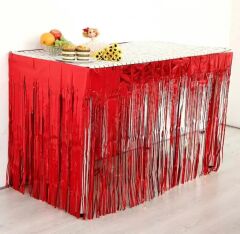 Masa Eteği Metalize Kırmızı – 70x310 cm