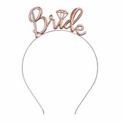 Metal Taç ''Bride'' – Rose Gold Renk